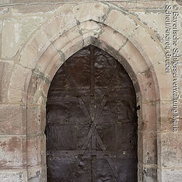 Kulmbach, Plassenburg, Eisenfetzentür, 1. OG, Nordseite