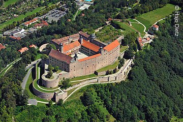 Kulmbach, Plassenburg, Luftaufnahme