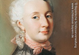 Pastell, Porträt der Markgräfin Wilhelmine von Bayreuth, Jean-Etienne Liotard, um 1745, Inv.BayNS.G 89. Bayreuth, Neues Schloß, R.1.03
