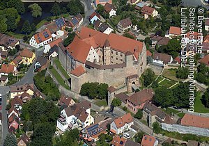 Cadolzburg bei Fürth (Nürnberg), Luftbild der Burg von Süden