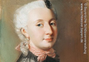 Pastell, Porträt der Markgräfin Wilhelmine von Bayreuth, Jean-Etienne Liotard, um 1745, Inv.BayNS.G 89. Bayreuth, Neues Schloß, R.1.03